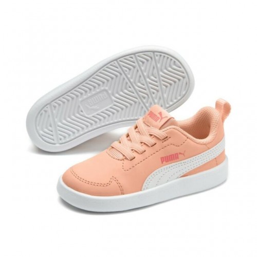 Puma Children Courtflex Inf Shoes Trainers 362651-24 Peach Pink