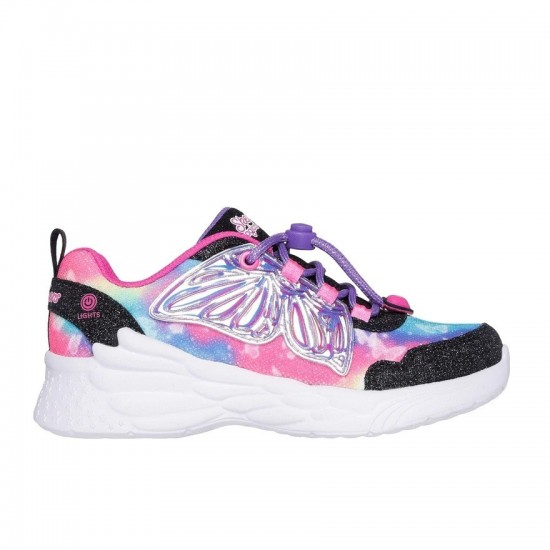 Skechers Παιδικά Sneakers με Φωτάκια Μαύρα 303055L-BKHP