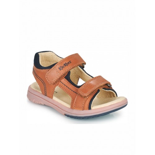 Kickers Δερμάτινα Παπουτσοπέδιλα 349498-30-114 Platinum Camel