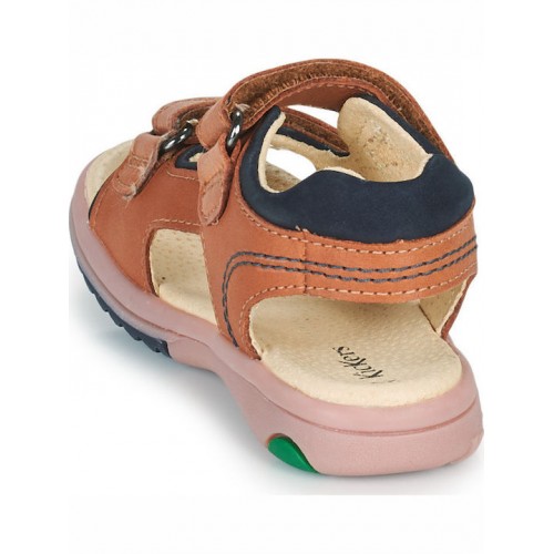 Kickers Δερμάτινα Παπουτσοπέδιλα 349498-30-114 Platinum Camel