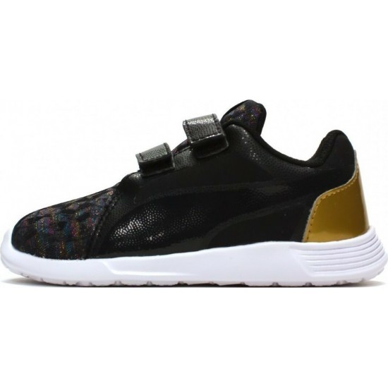 Puma ST Trainer Evo Gleam V Αθλητικά Παιδικά Παπούτσια Running με Σκρατς Μαύρα 361539-01