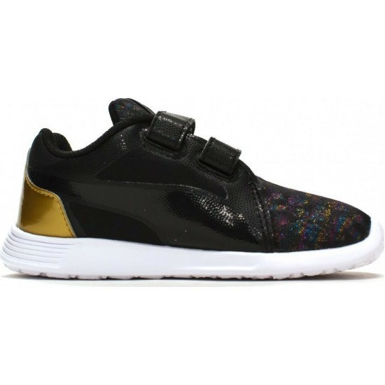 Puma ST Trainer Evo Gleam V Αθλητικά Παιδικά Παπούτσια Running με Σκρατς Μαύρα 361539-01