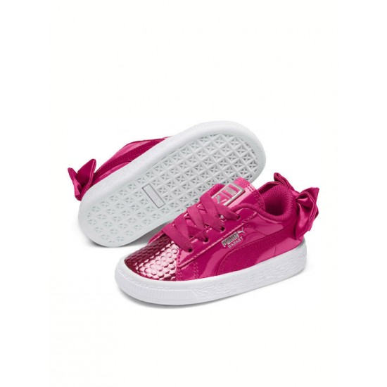 Puma Παιδικό Sneaker Bow Coated Glam AC Inf Φούξια 368986-02