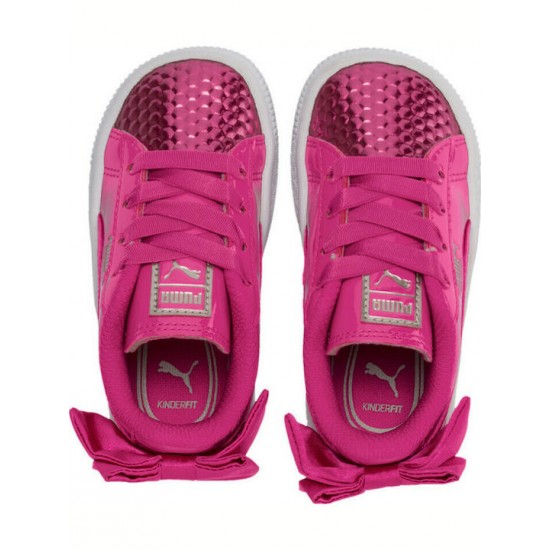 Puma Παιδικό Sneaker Bow Coated Glam AC Inf Φούξια 368986-02