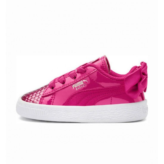 Puma Παιδικό Sneaker Bow Coated Glam AC Inf Φούξια 368986-02