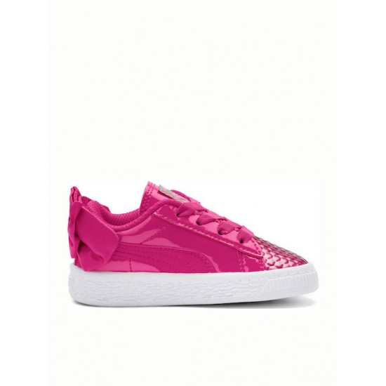 Puma Παιδικό Sneaker Bow Coated Glam AC Inf Φούξια 368986-02