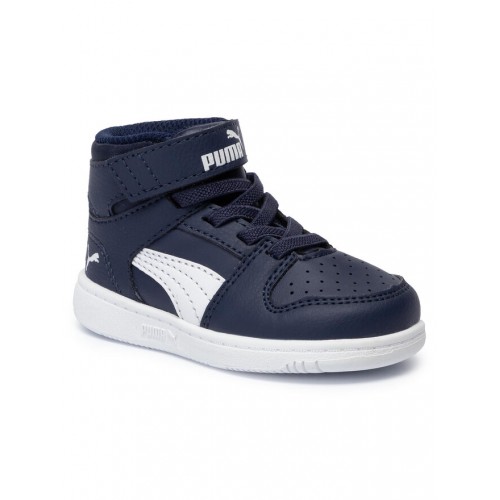 Puma Rebound LayUp Sneakers Inf Αθλητικά Παιδικά Παπούτσια Μπάσκετ με Σκρατς Navy Μπλε 370489-04