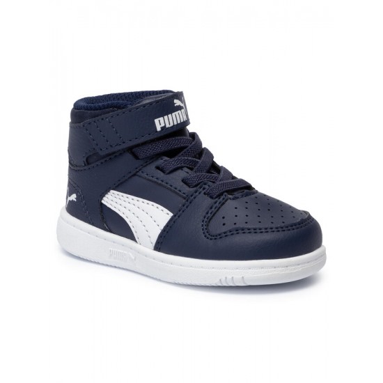 Puma Rebound LayUp Sneakers Inf Αθλητικά Παιδικά Παπούτσια Μπάσκετ με Σκρατς Navy Μπλε 370489-04