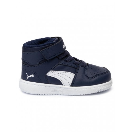 Puma Rebound LayUp Sneakers Inf Αθλητικά Παιδικά Παπούτσια Μπάσκετ με Σκρατς Navy Μπλε 370489-04