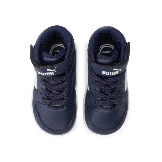 Puma Rebound LayUp Sneakers Inf Αθλητικά Παιδικά Παπούτσια Μπάσκετ με Σκρατς Navy Μπλε 370489-04