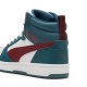 Puma παιδικά sneaker Rebound V6 Mid 393831-18 σε Λευκό Πετρόλ Χρώμα