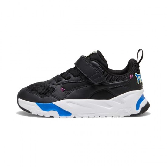 Puma Trinity Mid 90s με Βελκρο 398000-02 Μαύρα Παιδικά sneakers