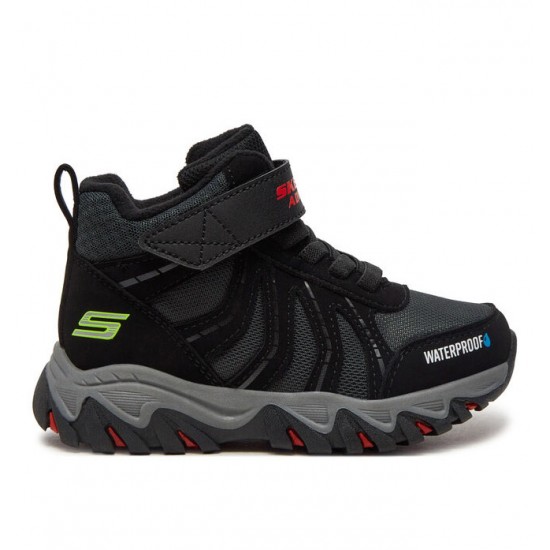 Skechers Rugged Ranger - Storm Trail Αδιάβροχα Παιδικά Παπούτσια πεζοπορίας 406412L-BKRD σε Μαύρο χρώμα