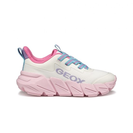 Geox Παιδικά Sneakers Ανατομικά σε Ροζ - Λευκό χρώμα  J55N5A 0T99J C0406