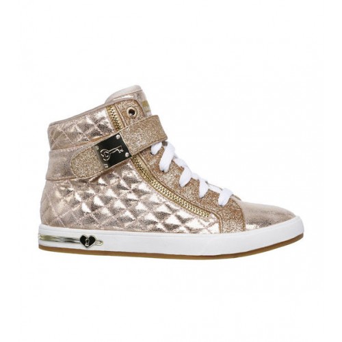 Skechers Shoutouts Quilted Crush Παιδικά Μποτάκια Χρυσά 84308L-GLD