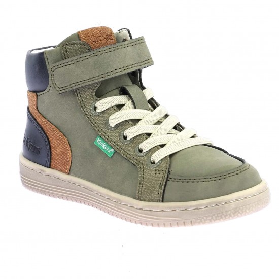 Kickers Παιδικά Μποτάκια Sneakers High Lolastic kaki camel 972722-30-203