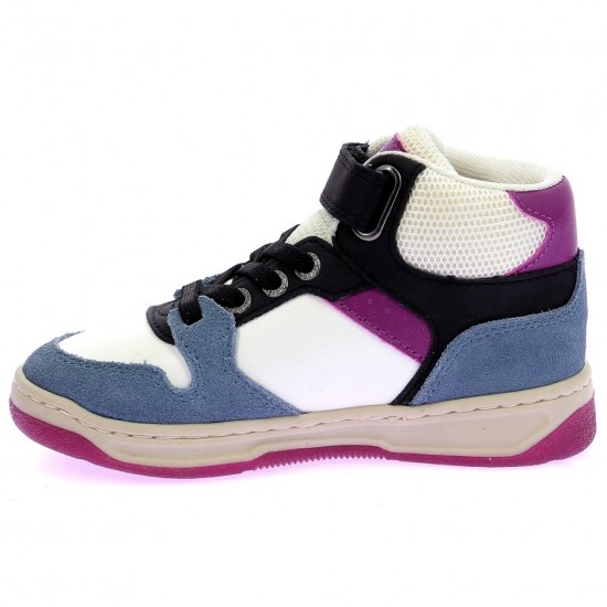 Kickers Παιδικά Ανατομικά Sneakers High Kickado bleu blanc violet 972790-30-53