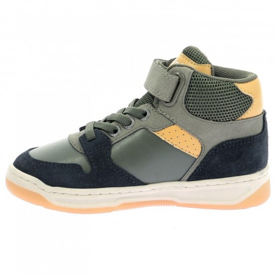 Kickers Παιδικά Ανατομικά Sneakers High Kickado kaki marine camel 972790-30-203