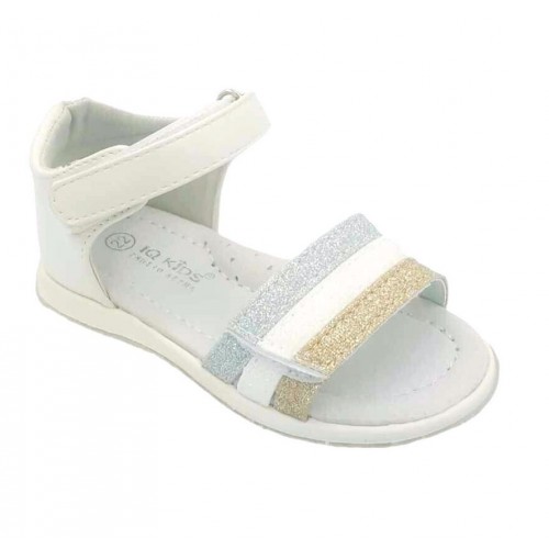 IQ Shoes Lacta-180 White Παιδικά Πέδιλα Λευκά για Κορίτσι